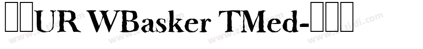 汉仪UR WBasker TMed字体转换